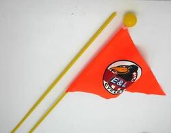 Drapeau de vélo orange Van der Doelen pour enfants - 140 cm