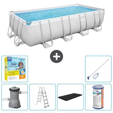 Piscine Rectangulaire Power Steel - 488x244x122 cm + Accessoires CB36