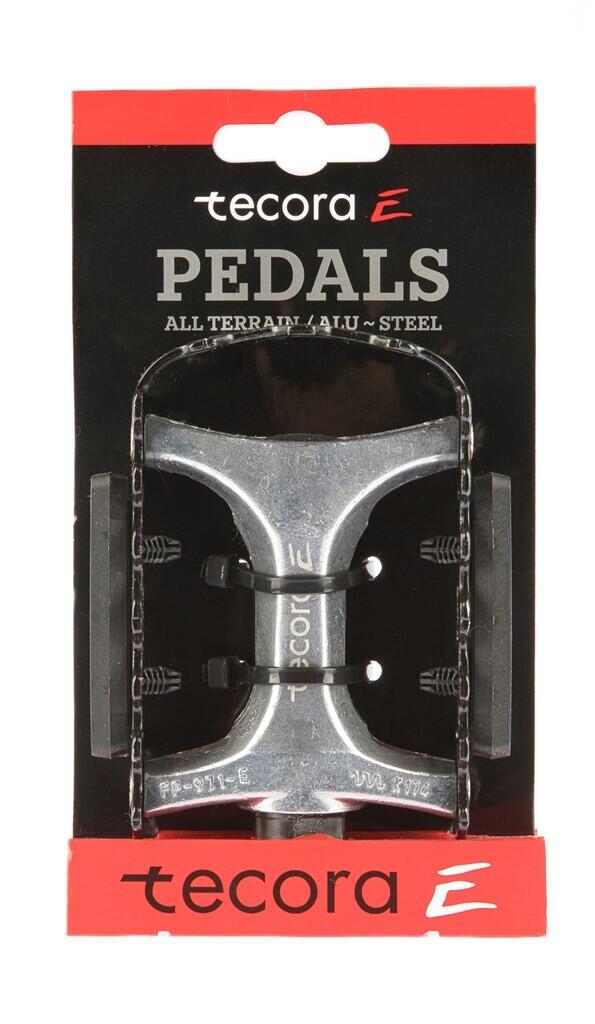Aluminium platformpedalen 9/16 inch MTB zilver met antislip profiel 2/2
