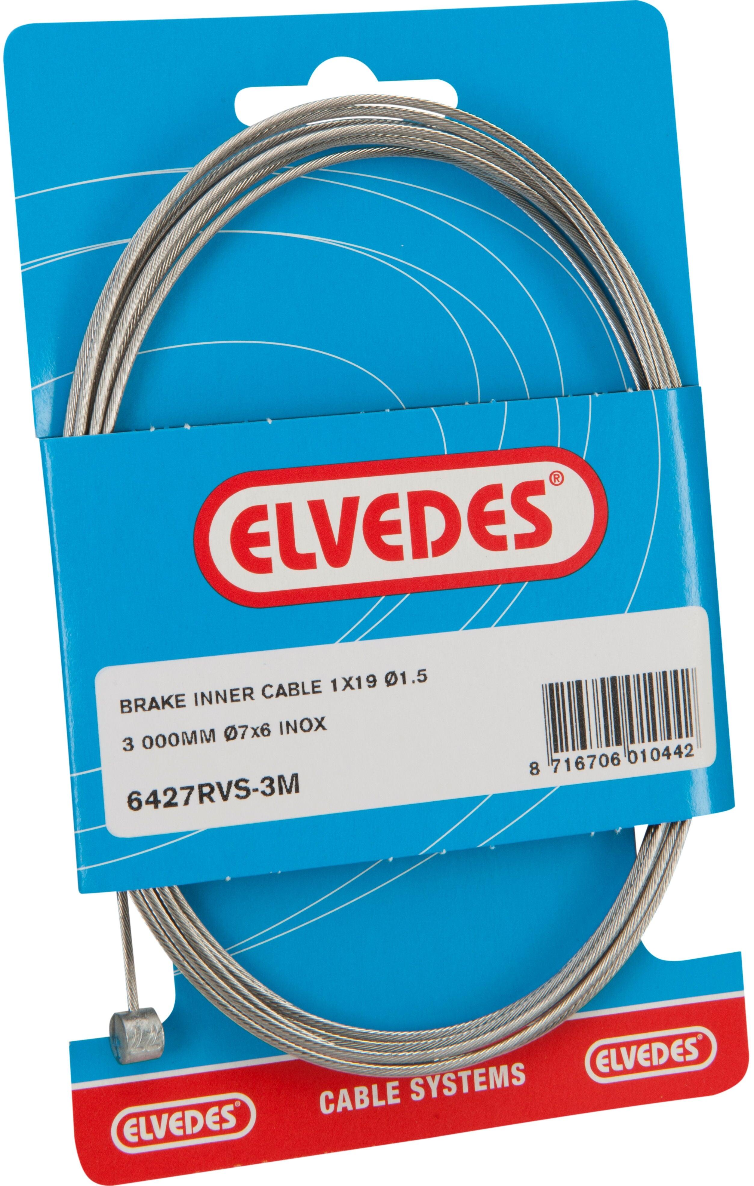 ELVEDES Elvedes Achterrem Binnenkabel RVS 4m met 2 Nippels