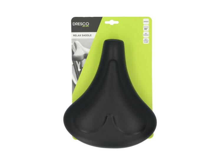 Dresco city holland fietszadel gel zwart 4/6