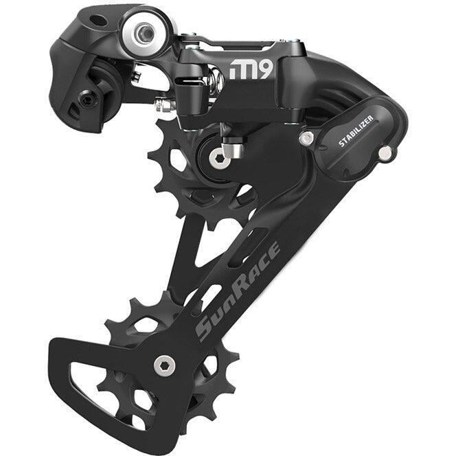 SunRace RDM900 9v Rear Derailleur — Black Aluminium, Direct Fit.