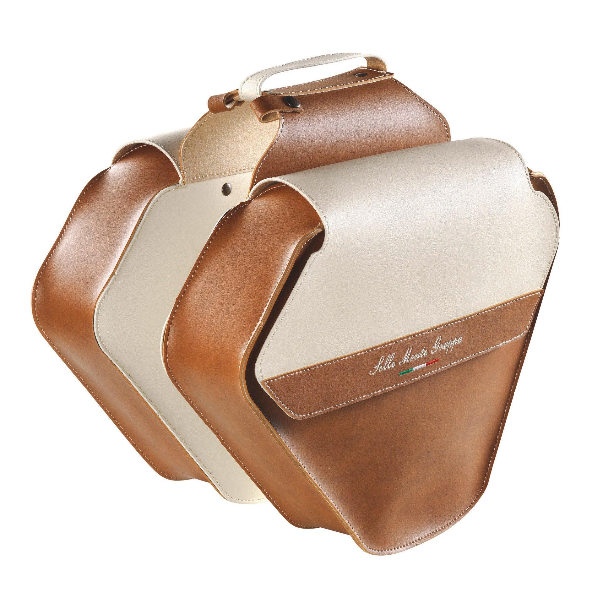 Selle Monte Grappa - Selle Monte Grappa Monte Grappa Double Sac Double 17.5l - Sacoche Vélo - Blanc|jaune|marron - Decathlon