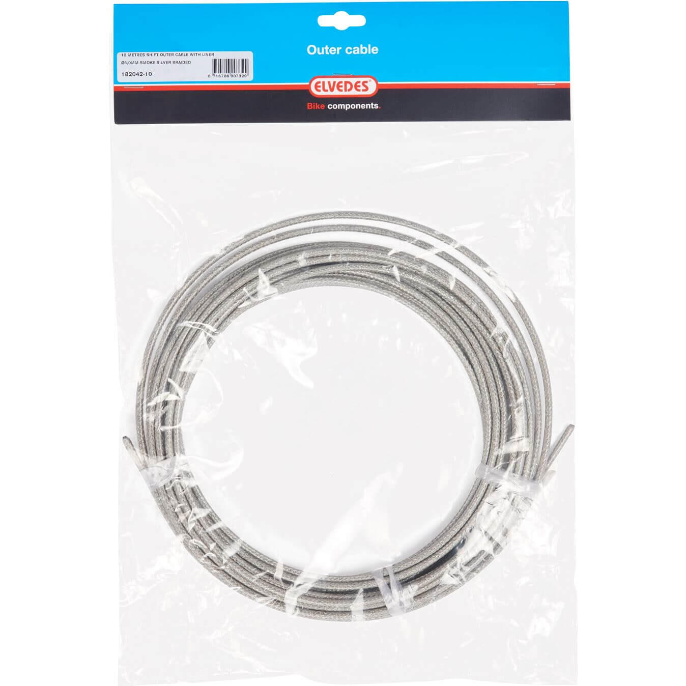 ELVEDES Elvedes guaina esterna cambio intrecciata 5 mm x 10 m argento fumé 182042-10.