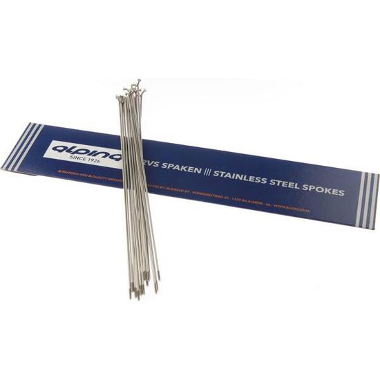 Nipples per raggi Alpina in acciaio inox 276 mm set 18 argento.