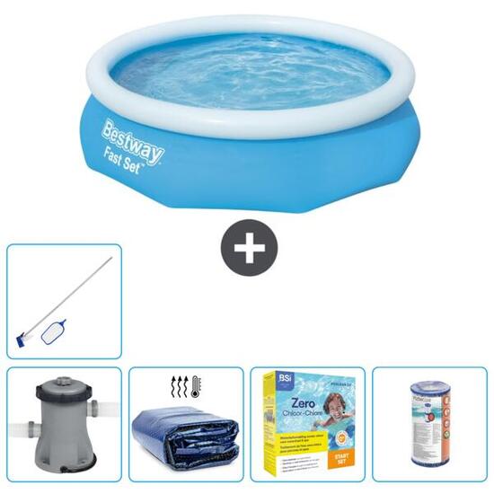 Piscine Gonflable Ronde Fast Set - 305x76 cm + Accessoires CB20
