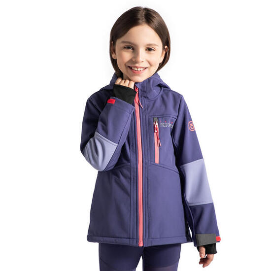 Kinder Wanderjacke Softshell Wasserdicht WL5 blau