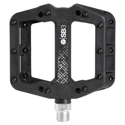 Paar flache Pedale SB3 Kroma Composite Schwarz