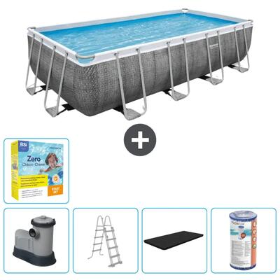 Bestway power steel rechthoekig - 549x274x122 cm + accessoires cb33