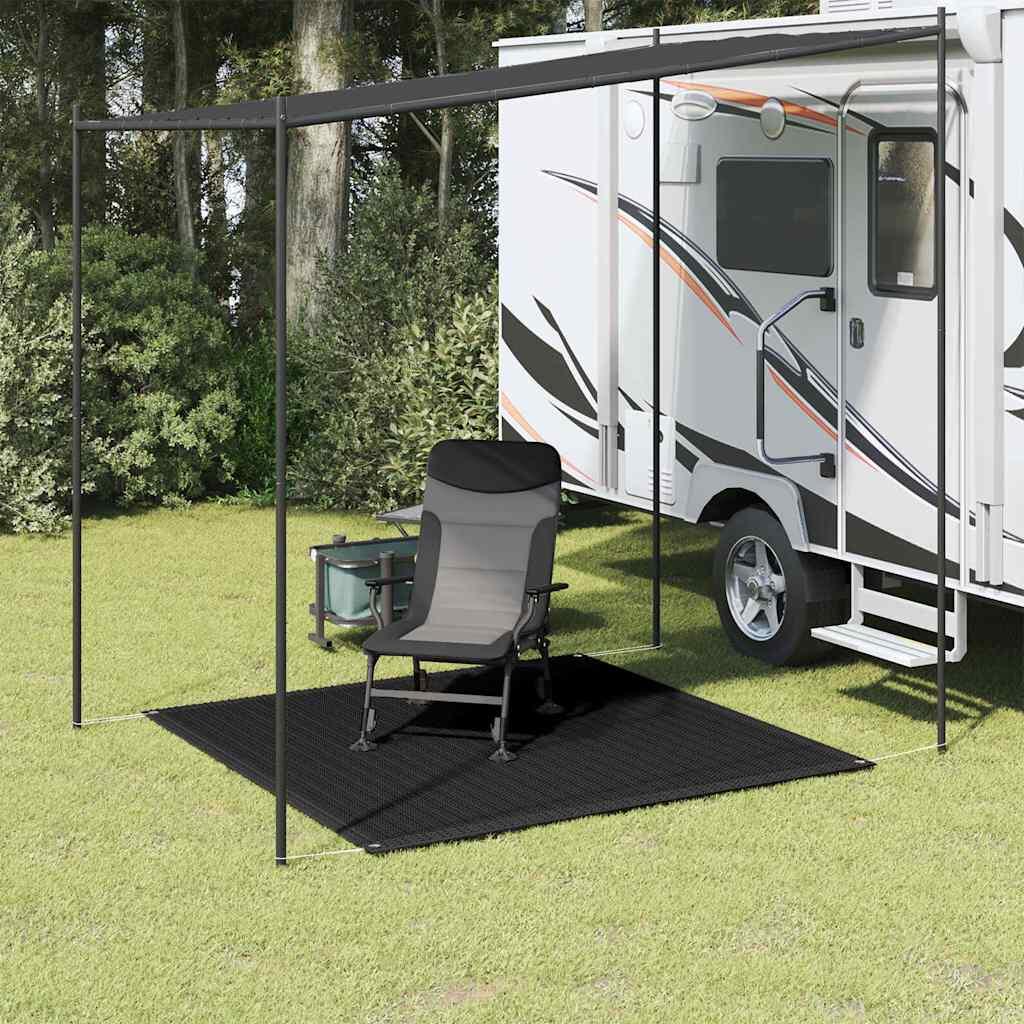 VIDAXL VidaXL Zeltteppich 200x200 cm - Schwarz für Komfortables Camping