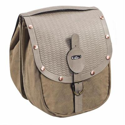 Selle monte grappa monte grappa dubbele tas 16,5l british m/klinknagels grijs
