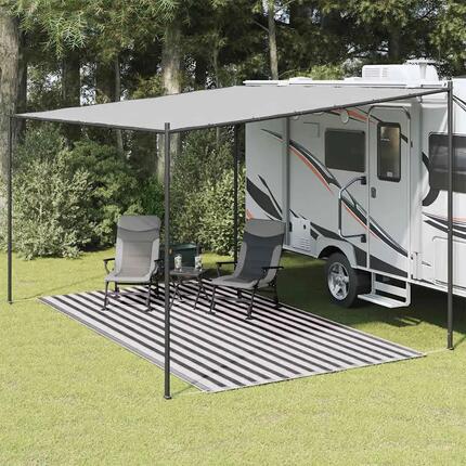 VIDAXL Zeltteppich 250x350 cm in Anthrazit und Weiß