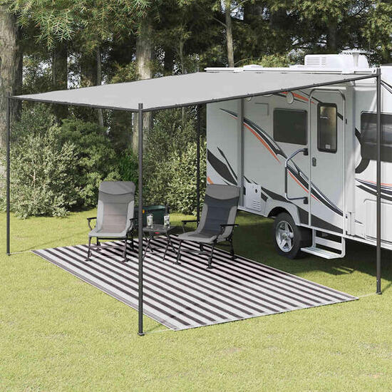 VIDAXL Zeltteppich 250x350 cm in Anthrazit und Weiß