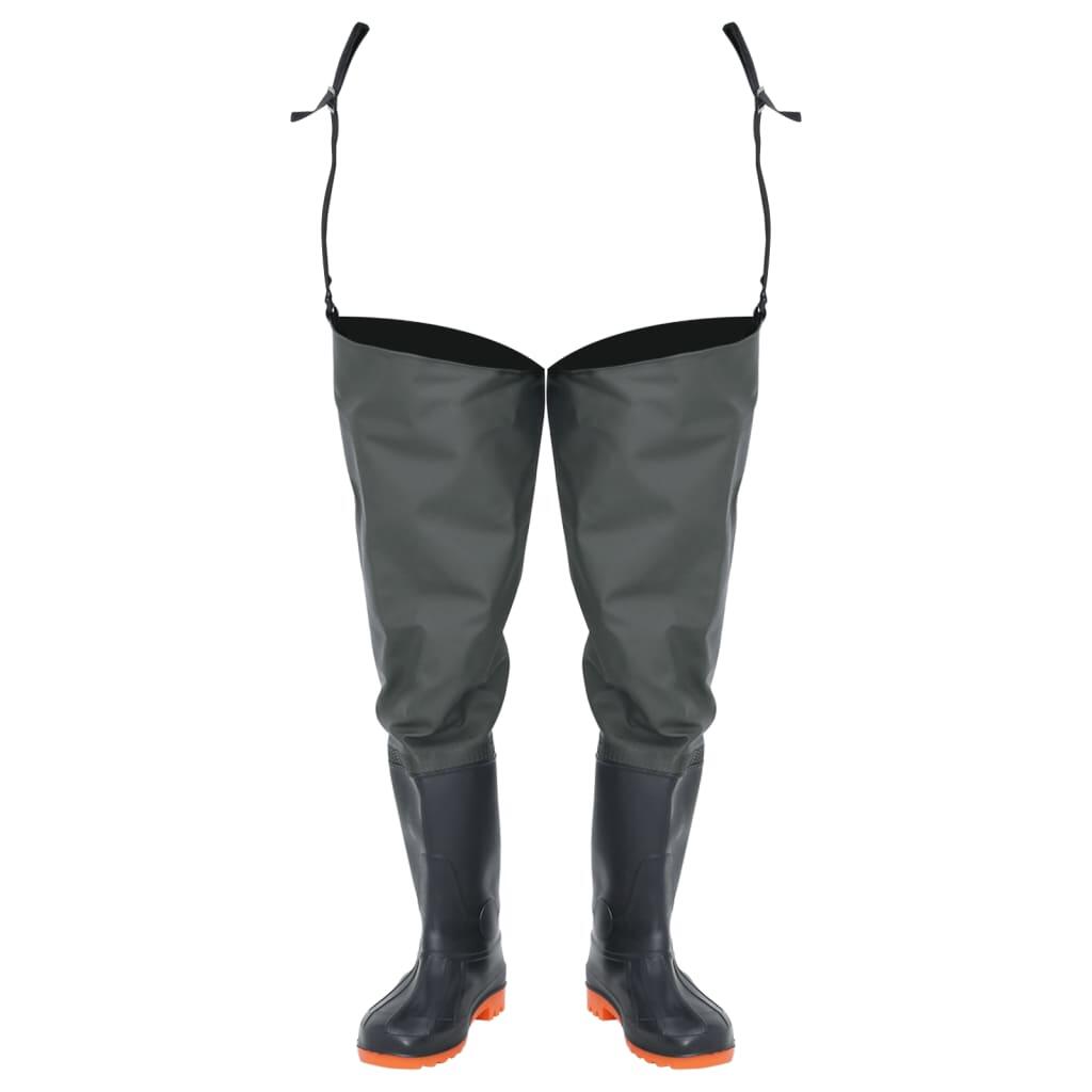 VidaXL stivali da pesca taglia 46 verde scuro 2/4