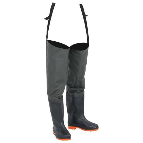 Bottes de pêche VidaXL taille 46 vert foncé