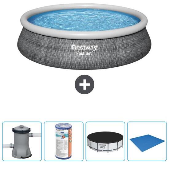 Piscine Gonflable Ronde Fast Set - 457x84 cm + Accessoires CB52