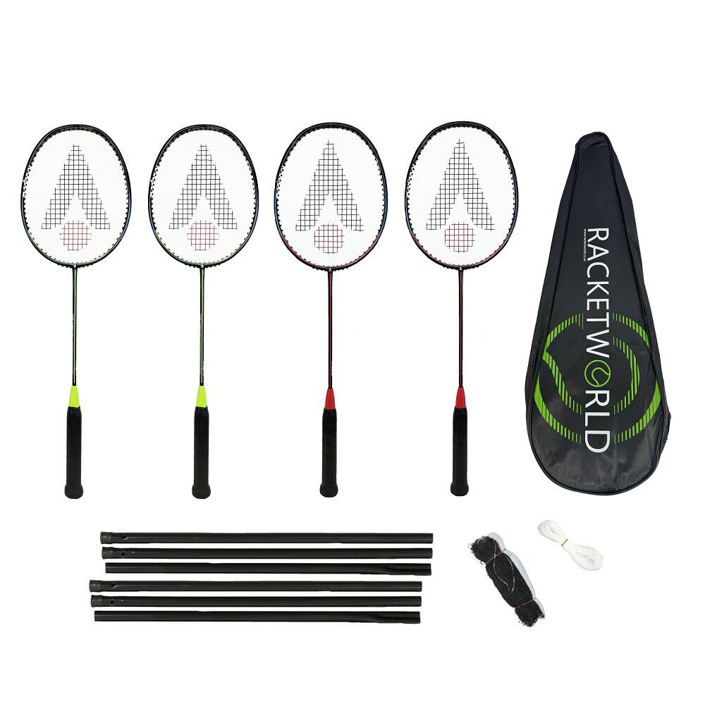 KARAKAL Karakal CT Attack Graphite 4 Player Badminton Set With Net & Shuttles
