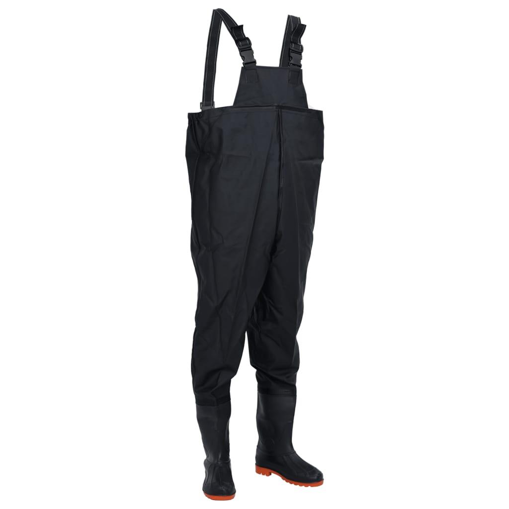 Durable VidaXL Wader with Boots Size 38 Black