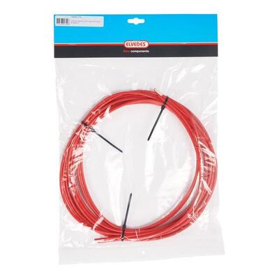 Elvedes 5mm rem buiten kabel (10m) rood liner 1125tef-7-10