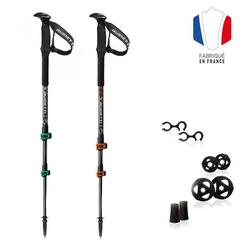 Bâtons de Randonnée télescopiques Carbone / Alu- CIME Erable
