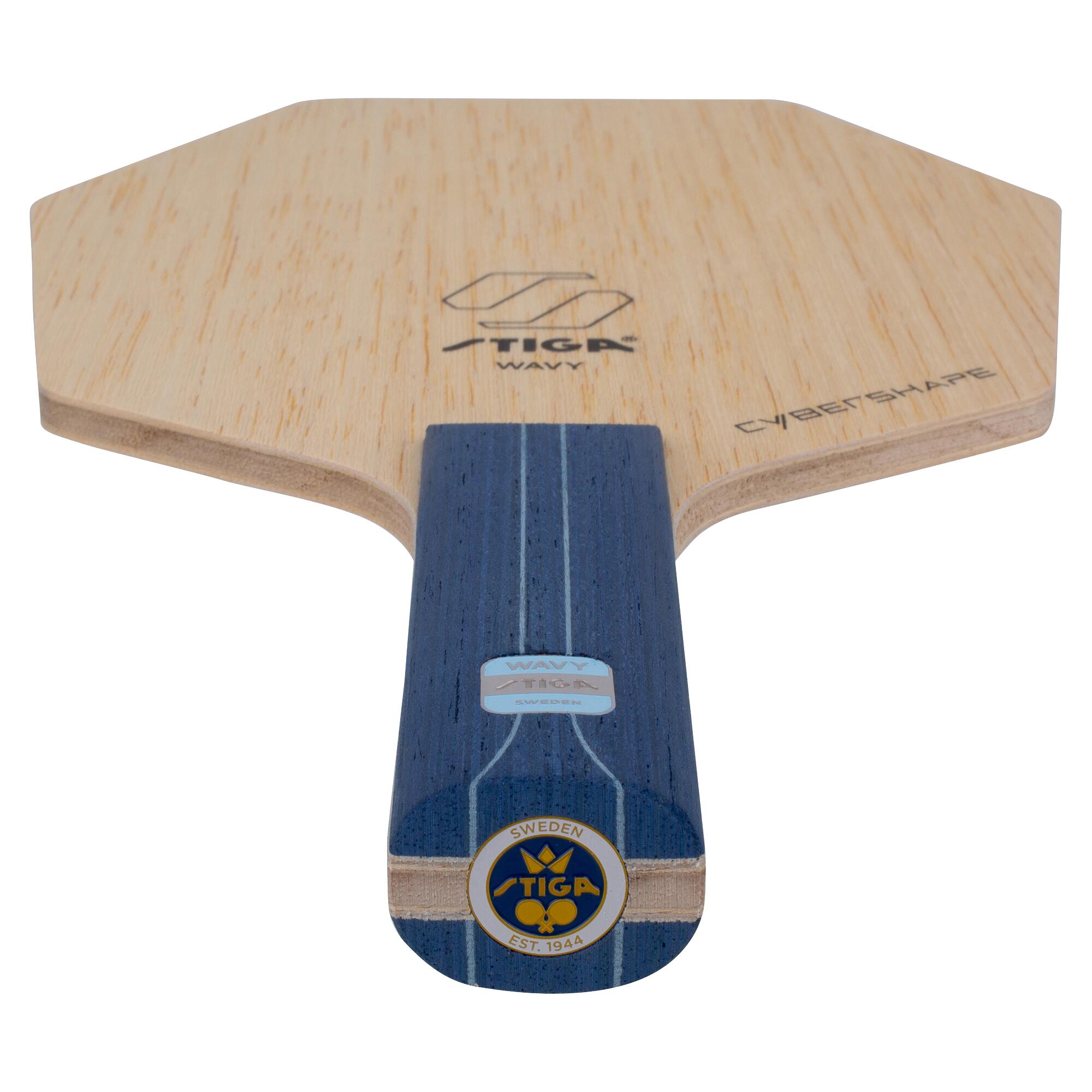 STIGA Raqueta de Ping Pong Madera Wavy Ultra Fibre Cybershape 4/6