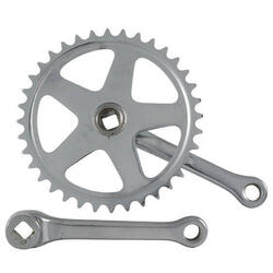 Pédalier Vinty 36T - Spirale 130mm - Argent