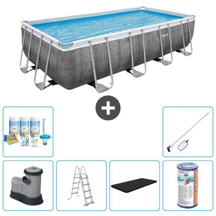 Piscine Rectangulaire Power Steel - 549x274x122 cm + Accessoires CB32