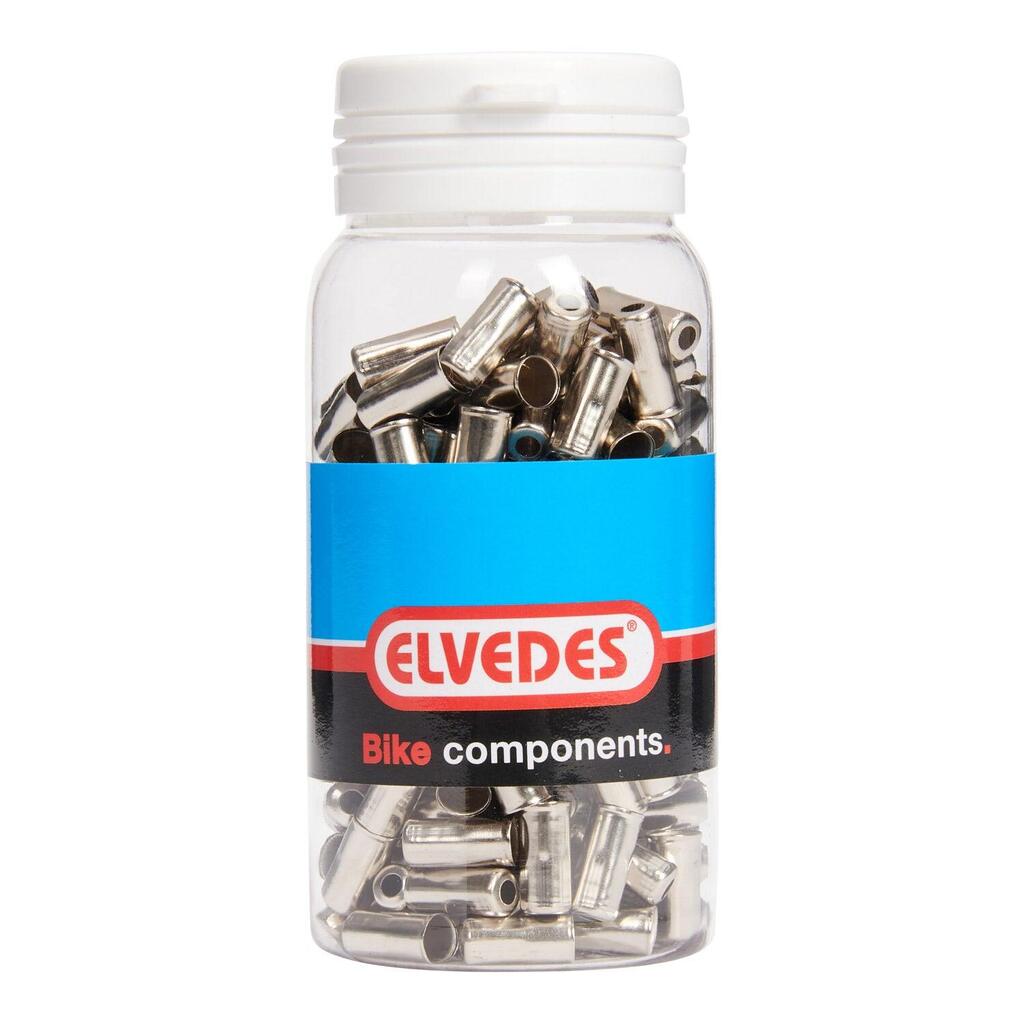 Elvedes 5mm Brass Push-Fit Cable End Caps 6-Sided 200 pcs