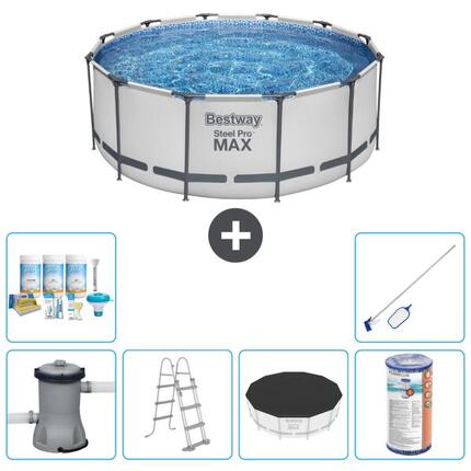 Bestway Steel Pro MAX Rund - 366x122 cm + Accessoires CB32