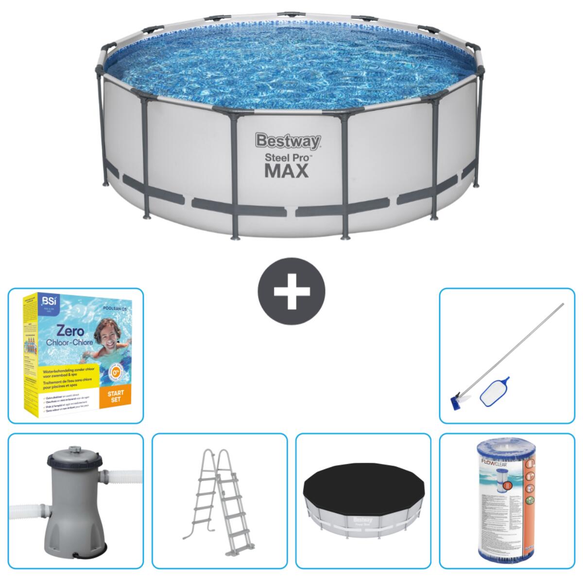 Piscine Ronde Steel Pro MAX - 427 cmx84 cm cm + Accessoires CB36 1/6
