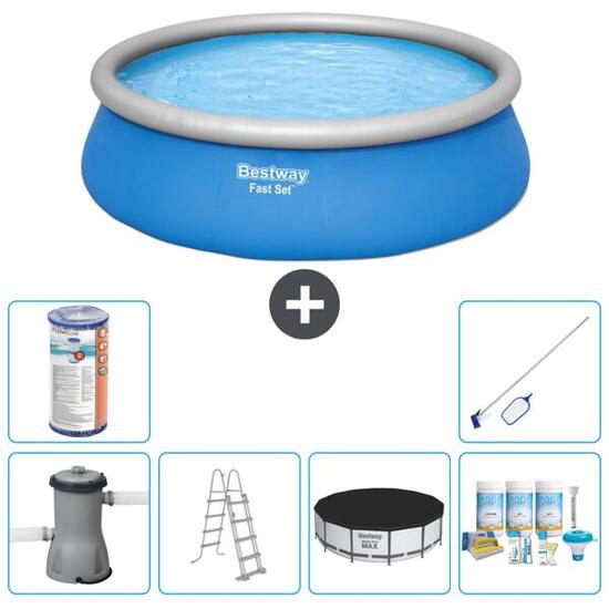 Piscine Gonflable Ronde Fast Set - 457x122 cm + Accessoires CB24