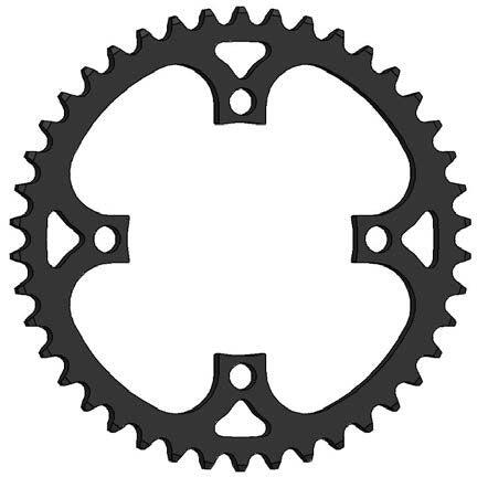 TORMINO Esjot corona 44 denti 1/2x3/32 per Bosch, Yamaha, Bafang e Brose.