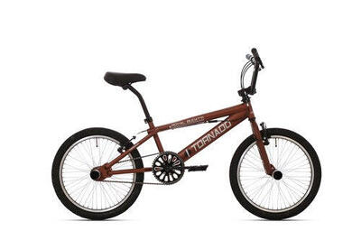 Tornado 20 inch freestyle fiets in sparkling brown matte