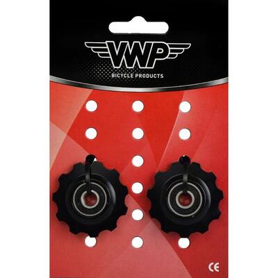 Vwp set derailleurwieltjes 11t - pul-110 chromo lagers voor fietsen