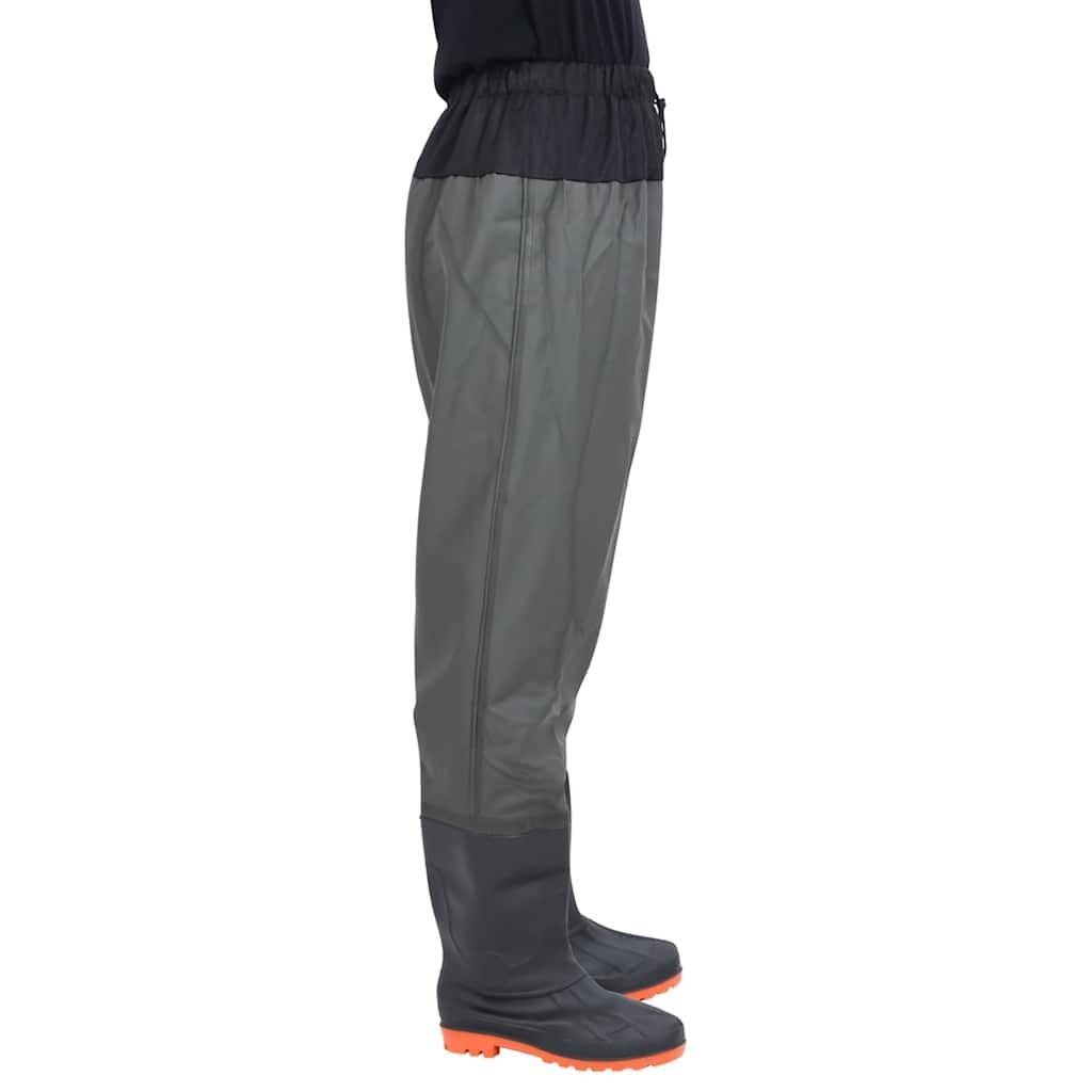 VidaXL Cuissardes à la taille avec bottes intégrées vert foncé 3/3