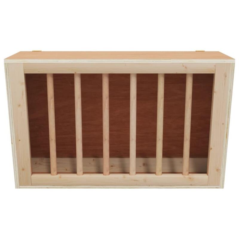 VidaXL Hooiruif pour lapins – Bois de pin massif 37x18.5x23 cm