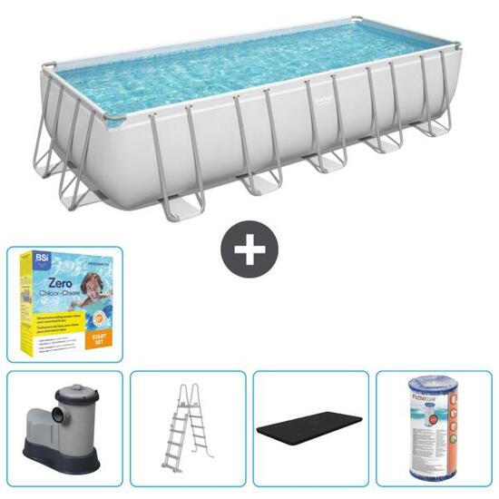Piscine Rectangulaire Power Steel - 640x274x132 cm + Accessoires CB33