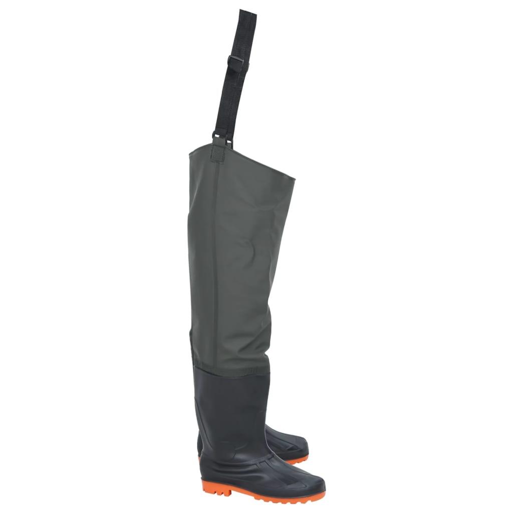 VidaXL stivali da pesca taglia 46 verde scuro 3/4