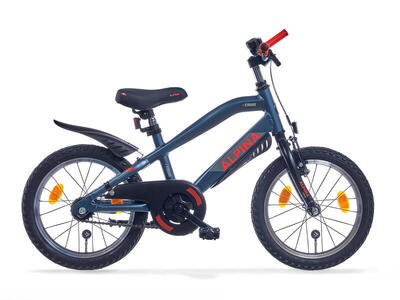 Alpina trial j16 jongensfiets in donker petrol matt