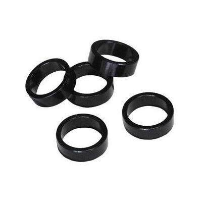 Vwp aluminium balhoofdtussenring spacer 10mm zwart
