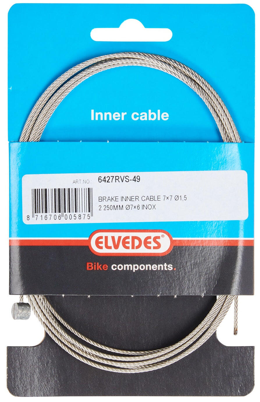 ELVEDES Elvedes RVS Rem Binnenkabel 2250mm T-nippel 6427RVS-49