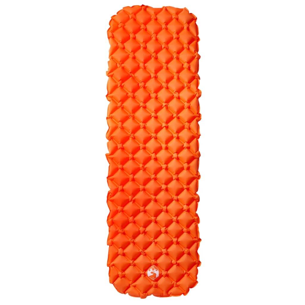 Matelas de camping gonflable Vidaxl 190x58x6 cm - Orange pour 1 personne 2/4