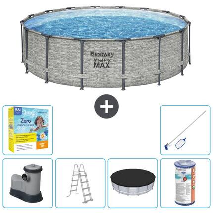 Bestway Steel Pro MAX Rund - 488x122 cm + Accessoires CB36