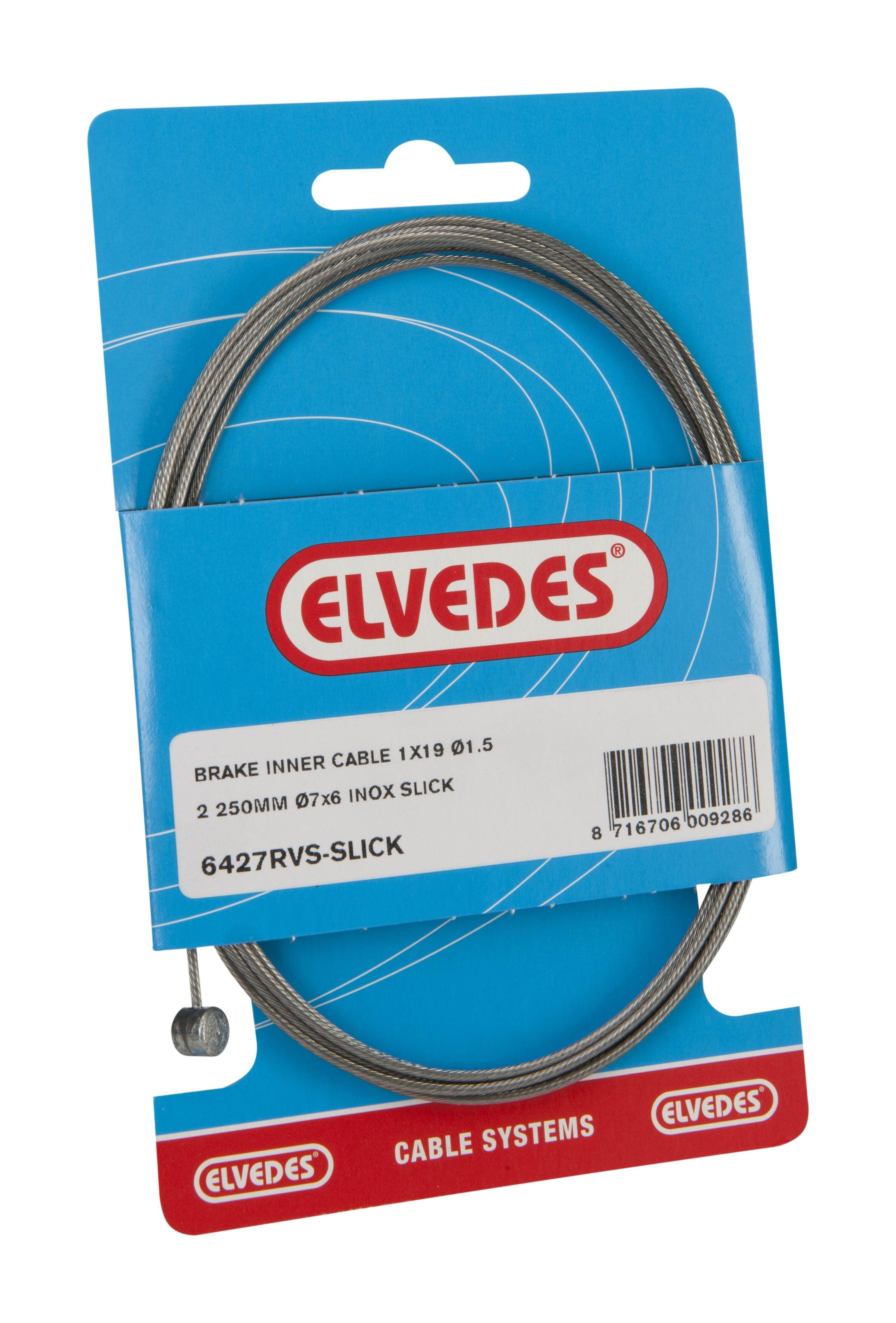 SHIMANO Elvedes Rem Binnenkabel 2250mm RVS Slick Ø1,5mm T-nippel