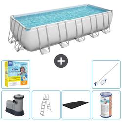 Piscine Rectangulaire Power Steel - 640x274x132 cm + Accessoires CB36