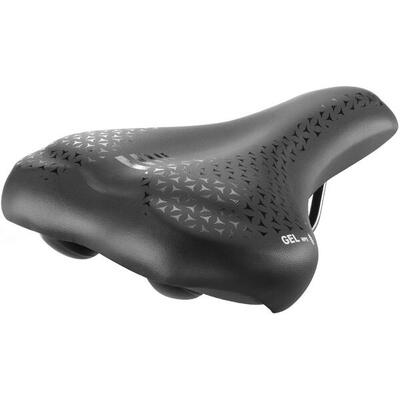 Selle monte grappa asola 6200 gel zadel met stalen rail - zwart