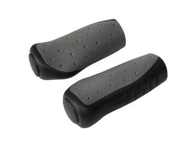 Qtcycletech handvatten 92 mm grijs-zwart blister