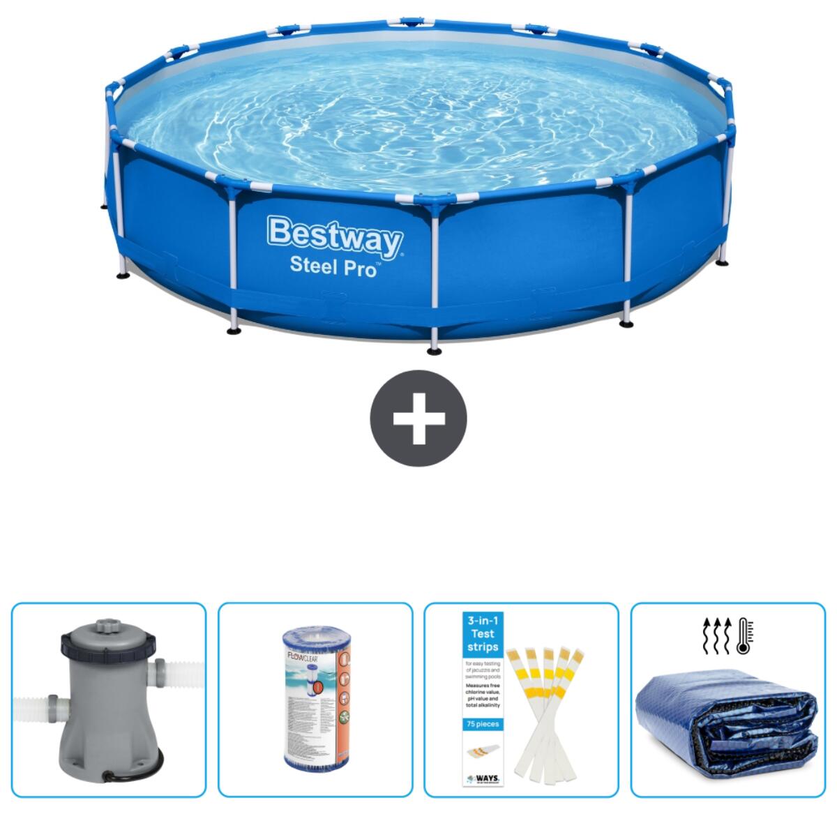 Bestway Steel Pro Rond - 366x76 cm + Accessoires CB50 1/6