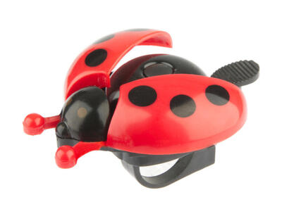 Pexkids bicycle bell ladybugs met open vleugels - rood/zwart