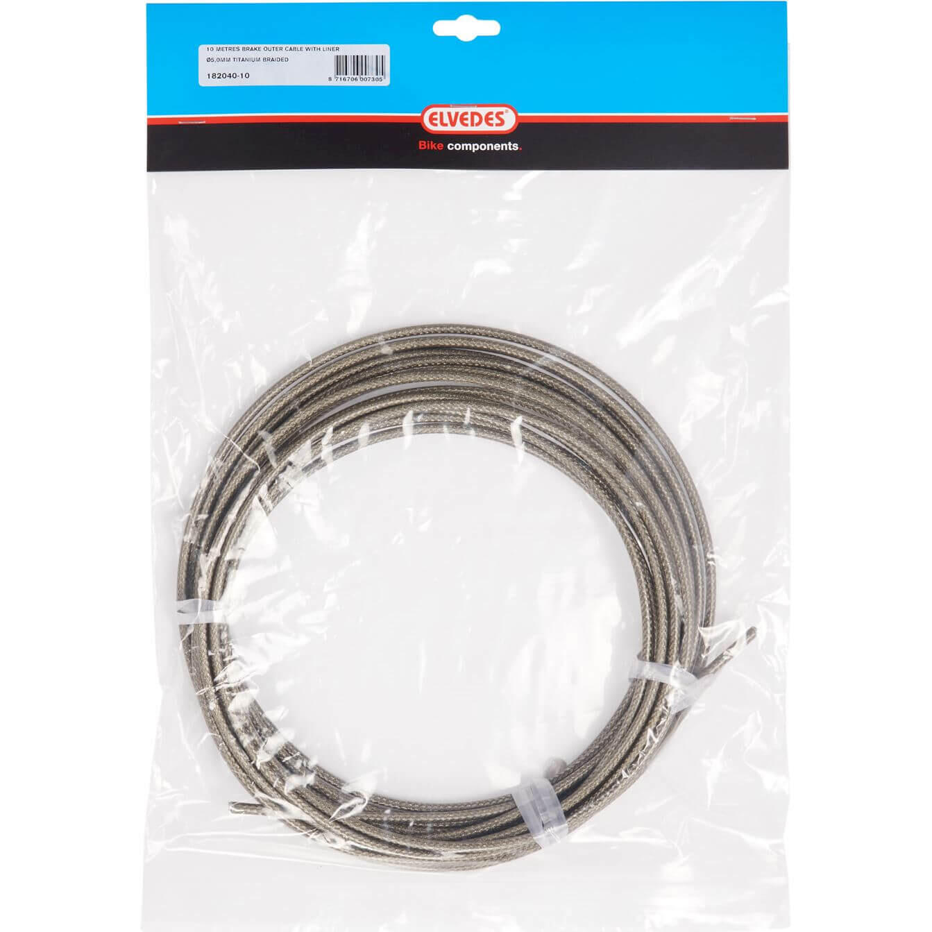 ELVEDES Elvedes Remkabel Buiten 5mm Zilver (10m) Gevlochten Titan